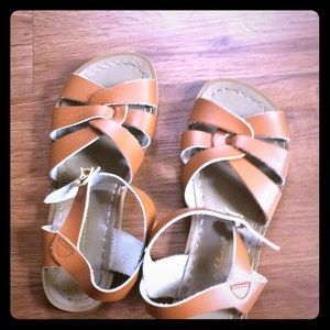 Saltwater sandals, size 4 big kids/size 6 women’s